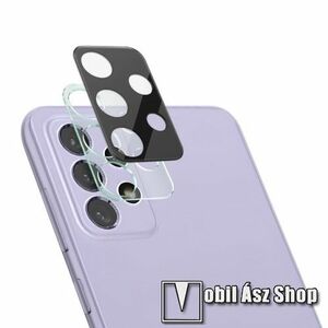 IMAK kamera lencsevédő üvegfólia - 1db, 9H, Arc Edges - FEKETE - SAMSUNG Galaxy A73 5G (SM-A736B) - GYÁRI kép