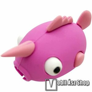 Adatátvitel adatkábel / USB töltő védő műanyag - 1db - MAGENTA HAL MINTÁS kép