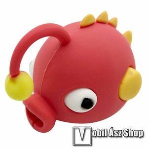 Adatátvitel adatkábel / USB töltő védő műanyag - 1db - PIROS HAL MINTÁS kép