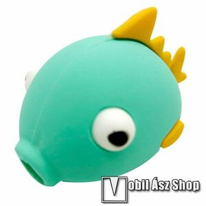 Adatátvitel adatkábel / USB töltő védő műanyag - 1db - CYAN HAL MINTÁS kép
