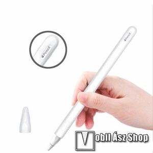 Szilikon védő tok Apple Pencil 2-höz - csúszásgátló - FEHÉR kép