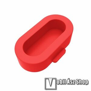 Okosóra szilikon töltőnyílás porvédő dugó - PIROS - Garmin Fenix 5S / 5 / 5X / 6X-hez kép