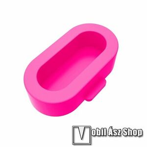 Okosóra szilikon töltőnyílás porvédő dugó - RÓZSASZÍN - Garmin Fenix 5S / 5 / 5X / 6X-hez kép