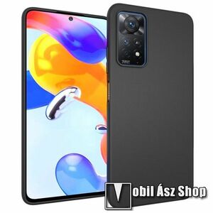 Szilikon védő tok / hátlap - MATT - FEKETE - Xiaomi Redmi Note 11 Pro 4G (Global) / 11 Pro 5G (Global) / 11E Pro / 12 Pro 4G kép