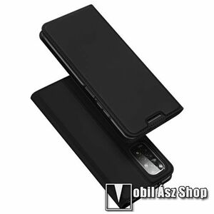 DUX DUCIS SKIN PRO slim design notesz / mappa tok - FEKETE - oldalra nyíló flip cover, asztali tartó funkció, szilikon belső, mágneses záródás - Xiaomi Redmi Note 11 4G (Global version) / Redmi Note 11S (Global version) - GYÁRI kép
