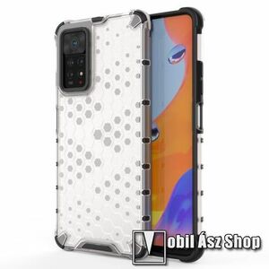 OTT! HONEYCOMB műanyag védő tok / hátlap - ÁTTETSZŐ - szilikon belső, erősített sarkok, méhsejt mintás, ERŐS VÉDELEM! - Xiaomi Redmi Note 11 Pro 4G (Global) / 11 Pro 5G (Global) / 11E Pro / 12 Pro 4G kép