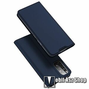 DUX DUCIS Skin Pro Series slim design notesz / mappa tok - SÖTÉTKÉK - asztali tartó funkció, oldalra nyíló, rejtett mágneses záródás, bankkártyatartó, szilikon belső - Xiaomi Redmi Note 11 Pro 4G (Global) / 11 Pro 5G (Global) / 11E Pro / 12 Pro 4G - GYÁRI kép