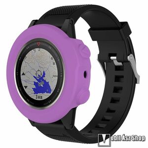 Garmin fenix 5X, 5X Plus, 5X Plus Sapphire, Okosóra szilikontok, Keret, Bumper, Lila kép
