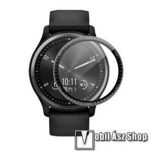 ENKAY okosóra flexibilis előlap védő karcálló edzett üveg - 2db, 9H, 3D - A TELJES ELŐLAPOT VÉDI! - FEKETE - Garmin vívomove® Sport - GYÁRI kép