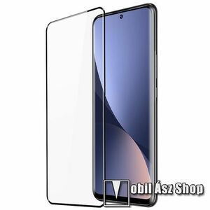DUX DUCIS előlap védő karcálló edzett üveg - FEKETE - 9H, 0, 33mm, A teljes felületén tapad! - Xiaomi 12 / 12X / 12S - A TELJES KIJELZŐT VÉDI! - GYÁRI kép