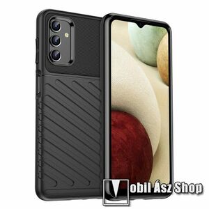 OTT! THUNDER SERIES szilikon védő tok / hátlap - 3D textúrált mintás, ERŐS VÉDELEM - FEKETE - SAMSUNG Galaxy A13 5G / A04s kép