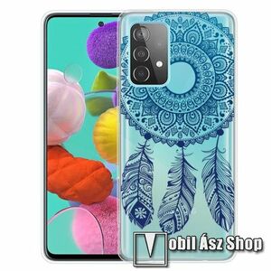 Szilikon védő tok / hátlap - KÉK ÁLOMCSAPDA MINTÁS - ÁTLÁTSZÓ - SAMSUNG Galaxy A13 4G (SM-A135F) kép