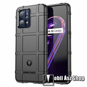 OTT! RUGGED SHIELD szilikon védő tok / hátlap - matt, ERŐS VÉDELEM - FEKETE - Realme 9 Pro Plus kép
