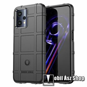 OTT! RUGGED SHIELD szilikon védő tok / hátlap - matt, ERŐS VÉDELEM - FEKETE - Realme 9 Pro / Realme V25 kép