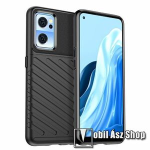 OTT! THUNDER SERIES szilikon védő tok / hátlap - 3D textúrált mintás, ERŐS VÉDELEM - FEKETE - OnePlus Nord CE 2 5G kép