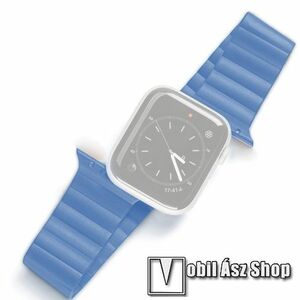 DUX DUCIS okosóra szíj - szilikon, mágneses, 127mm + 112mm hosszú - KÉK - Apple Watch Series 1/2/3 42mm / 4/5/6/SE 44mm / 7/8 45mm / 10 46mm / Ultra / Ultra 2 49mm - GYÁRI kép