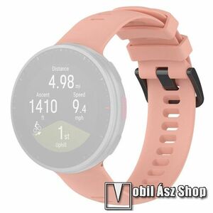 Okosóra szíj - szilikon, 140mm + 90mm hosszú - RÓZSASZÍN - Polar Vantage V2 kép