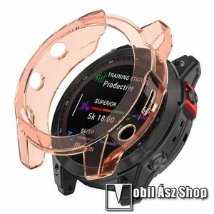 Okosóra szilikontok - ÁTTETSZŐ NARANCSSÁRGA - GARMIN Fenix 7 (47mm) kép