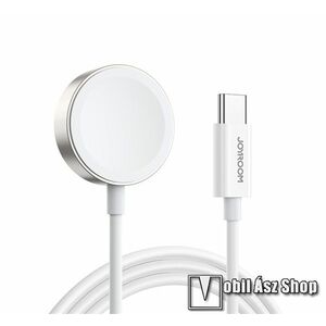 JOYROOM QI Wireless okosóra töltő - FEHÉR - Type-c, 120 cm, mágneses, gyorstöltés támogatás - Apple Watch Series 1 / 2 / 3 / 4 / 5 / 6 / SE - S-IW004 - GYÁRI kép