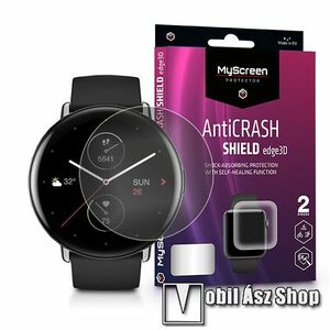 MyScreen Protector AntiCrash Shield Edge3D okosóra képernyővédő fólia - Ultra Clear, ÖNREGENERÁLÓ! - 2db - Xiaomi Amazfit Zepp E Circle - GYÁRI kép