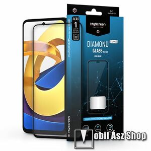 MYSCREEN DIAMOND GLASS LITE EDGE előlap védő karcálló edzett üveg - FEKETE - 9H, 0.33 mm, A teljes felületén tapad, a teljes kijelzőt védi - Xiaomi Poco M4 Pro 5G / Redmi Note 11 5G (For China Market) / Note 11T 5G / Note 11S 5G - GYÁRI kép