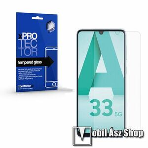 Xpro előlap védő karcálló edzett üveg - 0, 33 mm vékony, 9H, Arc Edge, A képernyő sík részét védi - SAMSUNG Galaxy A33 5G (SM-A336) - GYÁRI kép