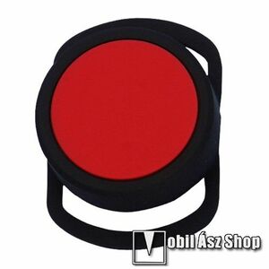 Szilikon védő tok Apple AirTag-hez - pórázra, nyakörvre, hámra rögzíthető, kisállatok számára - FEKETE / PIROS kép