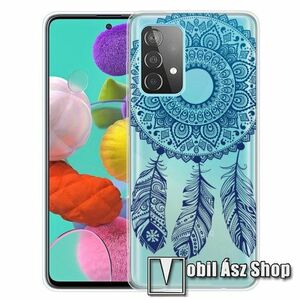 Szilikon védő tok / hátlap - KÉK ÁLOMCSAPDA MINTÁS - ÁTLÁTSZÓ - SAMSUNG Galaxy A23 4G (SM-A235F) kép