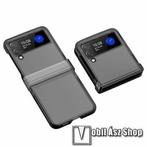 OTT! HINGE DESIGN műanyag védő tok / hátlap - ÁTTETSZŐ - zsanérvédő kialakítás, erősített sarkok - ERŐS VÉDELEM! - SAMSUNG Galaxy Z Flip3 5G kép