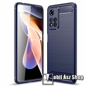 OTT! CARBON szilikon védő tok / hátlap - SÖTÉTKÉK - karbon mintás, ERŐS VÉDELEM! - Xiaomi Redmi Note 11 Pro (China) / Note 11 Pro Plus (China) / Note 11 Pro Plus 5G (Global) kép