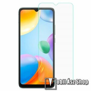 Előlap védő karcálló edzett üveg - 0, 3 mm vékony, 9H, Arc Edge, A képernyő sík részét védi - Xiaomi Redmi 10C kép