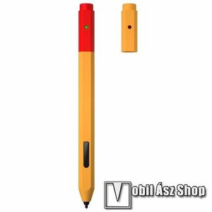 Szilikon védő tok Microsoft Surface ceruzához - 2db kupakkal, csúszásgátló - NARANCSSÁRGA kép