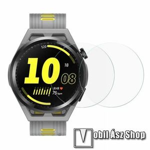 Okosóra előlap védő karcálló edzett üveg - 2db - 0.3mm, 9H, A képernyő sík részét védi - HUAWEI Watch GT Runner / Watch GT 3 SE kép