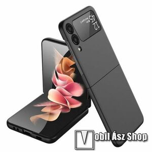 Műanyag védő tok / hátlap - FEKETE - selymes tapintású - SAMSUNG Galaxy Z Flip3 5G (SM-F711) kép