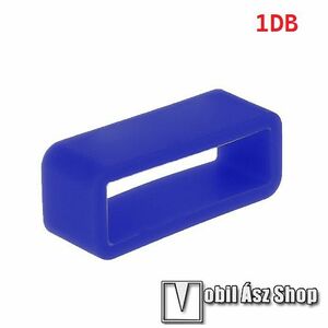 Okosóra szíj bújtató - 1db, szilikon, 22mm széles szíjakhoz, nem mérgező, mosható, A feltüntetett méret a bujtató belső szélességét jelöli! - SÖTÉTKÉK kép