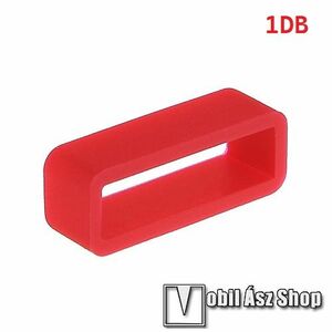 Okosóra szíj bújtató - 1db, szilikon, 26mm széles szíjakhoz, A feltüntetett méret a bujtató belső szélességét jelöli! - PIROS kép