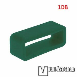 Okosóra szíj bújtató - 1db, szilikon, 26mm széles szíjakhoz, nem mérgező, mosható, A feltüntetett méret a bujtató belső szélességét jelöli! - ZÖLD kép