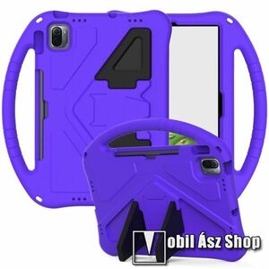 Shockproof EVA habszivacs védő tok / hátlap - LILA - hordozó fül, asztali tartó funkciós, erősített sarkok - ERŐS VÉDELEM! - Xiaomi Pad 5 / Pad 5 Pro kép
