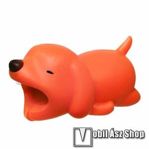 Adatátvitel adatkábel / USB töltő védő műanyag - 1db - KUTYA MINTÁS kép