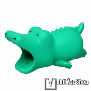 Adatátvitel adatkábel / USB töltő védő műanyag - 1db - KROKODIL MINTÁS kép