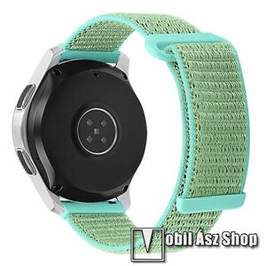 Okosóra szíj - szövet, tépőzáras - 22mm széles - ZÖLD - SAMSUNG Galaxy Watch 46mm / Watch GT2 46mm / Watch GT 2e / Galaxy Watch3 45mm / Honor MagicWatch 2 46mm kép