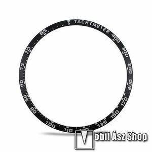 Okosóra lünetta védő rozsdamentes acél - a másodpercmutató segítségével a tachymeter skáláról leolvashatod az óránkénti átlagsebességet - FEKETE - HUAWEI Watch GT 2 46mm kép