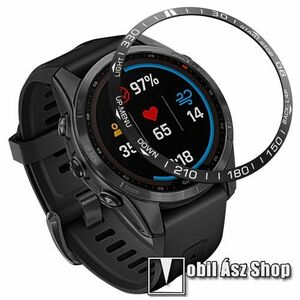 Okosóra lünetta védő rozsdamentes acél - a másodpercmutató segítségével a tachymeter skáláról leolvashatod az óránkénti átlagsebességet - FEKETE - GARMIN fenix 7S (42mm) / 7S Solar Edition (42mm) / 7S Sapphire Solar Edition (42mm) kép