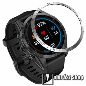 Okosóra lünetta védő rozsdamentes acél - a másodpercmutató segítségével a tachymeter skáláról leolvashatod az óránkénti átlagsebességet - EZÜST - GARMIN fenix 7S (42mm) / 7S Solar Edition (42mm) / 7S Sapphire Solar Edition (42mm) kép