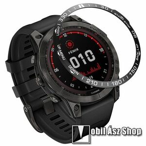 Okosóra lünetta védő rozsdamentes acél - a másodpercmutató segítségével a tachymeter skáláról leolvashatod az óránkénti átlagsebességet - FEKETE - GARMIN Fenix 7X (51mm) / 7X Sapphire Solar Edition (51mm) / 7X Solar Edition (51mm) kép