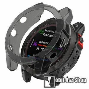 Okosóra szilikontok - ÁTTETSZŐ FEKETE - GARMIN fenix 7S (42mm) / 7S Solar Edition (42mm) / 7S Sapphire Solar Edition (42mm) kép