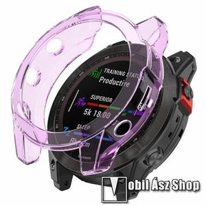 Okosóra szilikontok - ÁTTETSZŐ LILA - GARMIN fenix 7X / 7X Solar Edition / 7X Sapphire Solar Edition kép