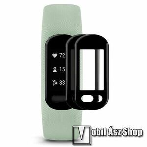 ENKAY Okosóra Flexible Nano Glass rugalmas edzett üveg - 2db, 9H, 3D - A TELJES ELŐLAPOT VÉDI! - FEKETE - Garmin Smart 5 - GYÁRI kép
