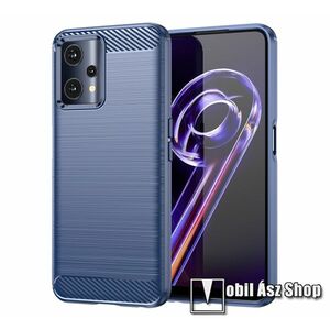 OTT! CARBON szilikon védő tok / hátlap - SÖTÉTKÉK - karbon mintás, ERŐS VÉDELEM! - Realme 9 Pro kép