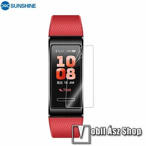 Huawei Band 4 Pro, Sunshine Hydrogel TPU okosóra képernyővédő fólia, Ultra Clear, Önregeneráló!, 1db kép
